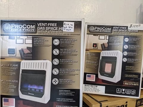 ProCom vent-free gas space heaters in stock at Brown's Propane